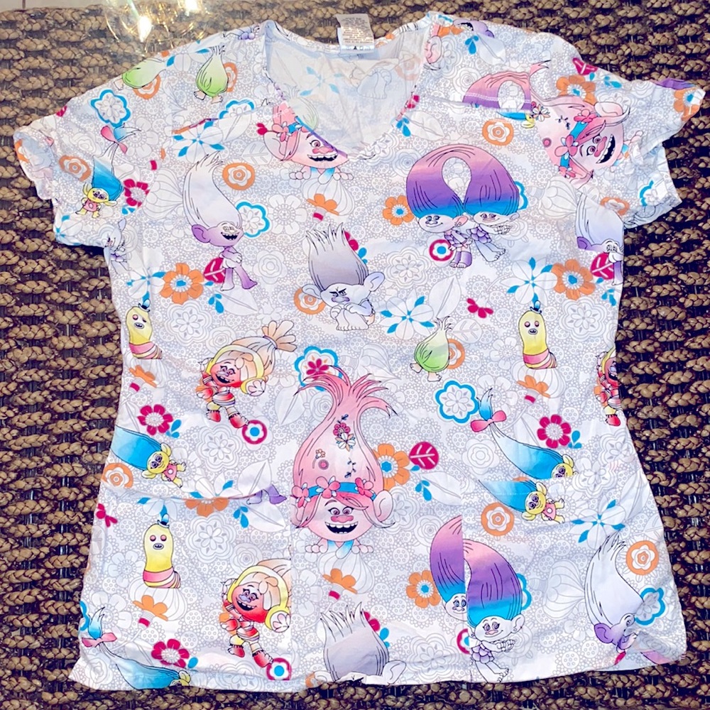 Trolls Scrub Top